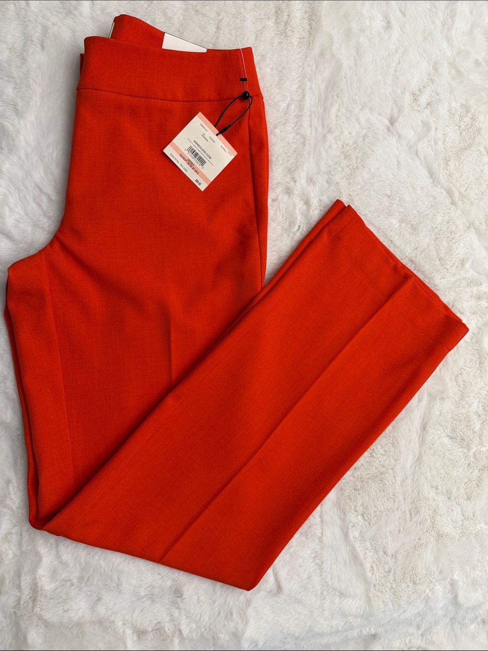 Anne Klein Bold orange tamatoe Wide-Leg Dress Pants